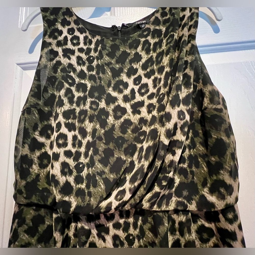 Dress - Apt. 9 - soft animal leopard print - black tan - size 10 - new W/O tags - Picture 4 of 11